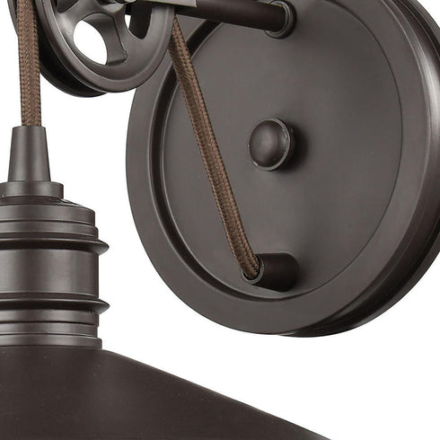 Elk Spindle Wheel VANITY LIGHT in Oil Rubbed Bronze Finish Model: 69084/1