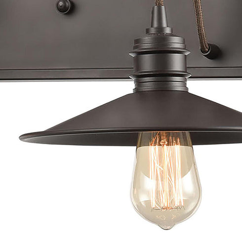 Elk Spindle Wheel VANITY LIGHT in Oil Rubbed Bronze Finish Model: 69086/3