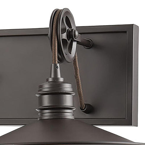 Elk Spindle Wheel VANITY LIGHT in Oil Rubbed Bronze Finish Model: 69087/4