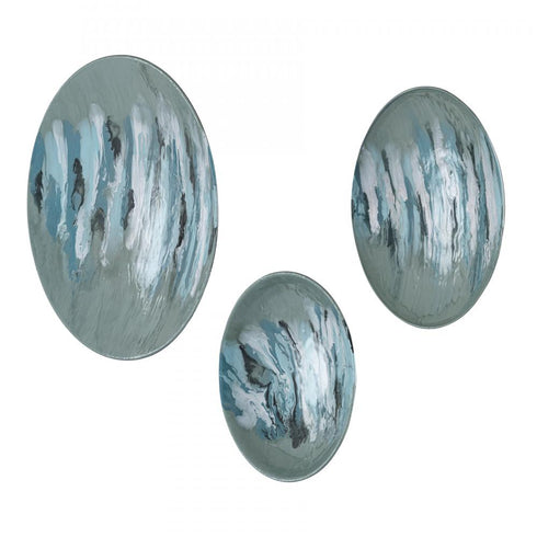 Elk Spindrift Dimensional Wall Art Set of 3 in Seafoam Green Enamel Model: S0806-11356/S3
