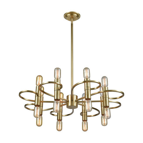 Elk Splendor 16 Light CHANDELIER in New Aged Brass Finish Model: D3874