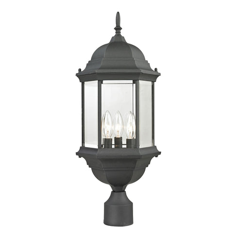Elk Spring Lake POST MOUNT in Matte Textured Black Finish Model: 8603EP/65