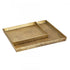 Elk Square Linen Texture Tray Set of 2 Brass in Antique Brass Finish Model: H0807-10664/S2