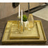 Elk Square Linen Texture Tray Set of 2 Brass in Antique Brass Finish Model: H0807-10664/S2
