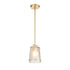 Elk Square To Round 6 Inch Wide 1 Light Mini Pendant in Champagne Gold Model: 82125/1