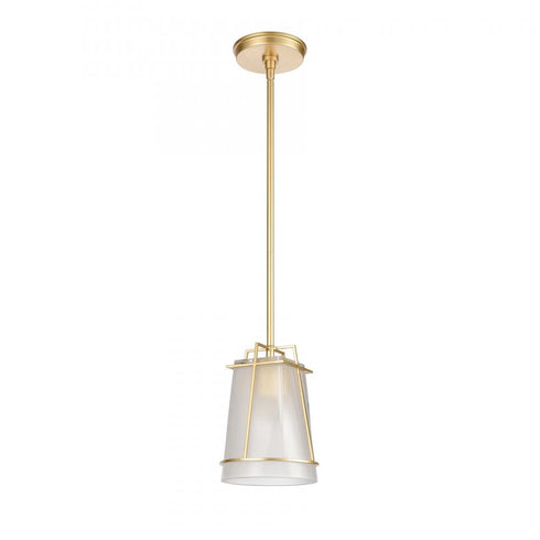 Elk Square To Round 6 Inch Wide 1 Light Mini Pendant in Champagne Gold Model: 82125/1