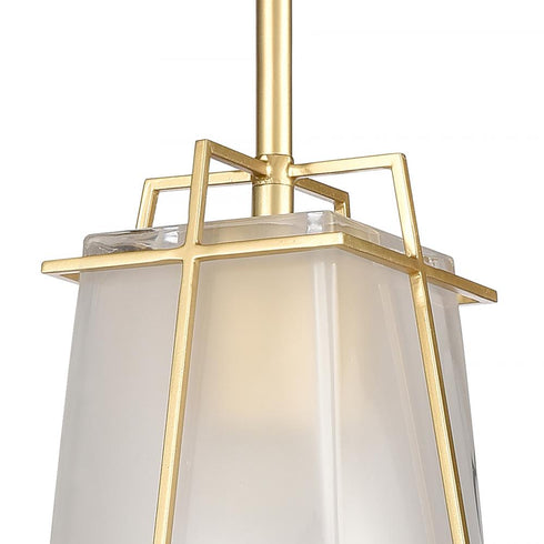 Elk Square To Round 6 Inch Wide 1 Light Mini Pendant in Champagne Gold Model: 82125/1