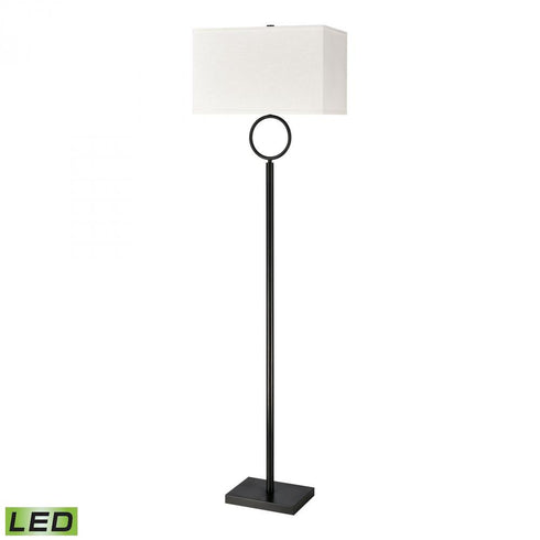 Elk Staffa 62 Inch High 1 Light Floor Lamp in Matte Black Includes LED Bulb Model: H019-7224-LED