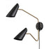 Elk Stanley 22.75 Inch High 2 Light Swingarm Sconce Matte Black Model: 52361/2