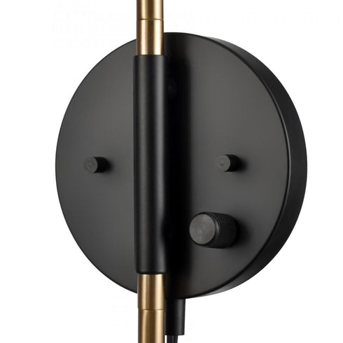 Elk Stanley 22.75 Inch High 2 Light Swingarm Sconce Matte Black Model: 52361/2