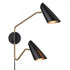 Elk Stanley 22.75 Inch High 2 Light Swingarm Sconce Matte Black Model: 52361/2