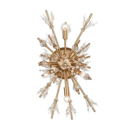 Elk Starburst 26 Inch High 4 Light Sconce in Satin Brass Model: 12763/4