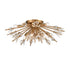 Elk Starburst 26 Inch Wide 8 Light Semi Flush Mount in Satin Brass Model: 12764/8