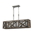 Elk Stockyard ISLAND LIGHT in Weathered Zinc Aged Wood Aged Wood Finish Model: D4445
