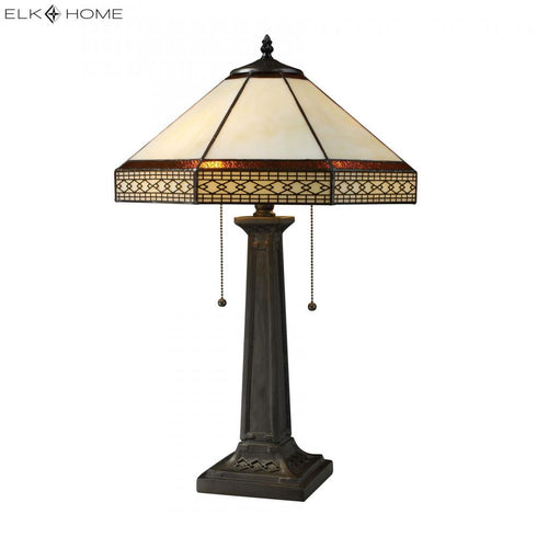 Elk Stone Filigree TABLE LAMP in Tiffany Bronze Finish Model: D1858