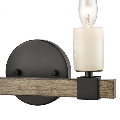 Elk Stone Manor VANITY LIGHT in Matte Black Finish Model: 15467/2