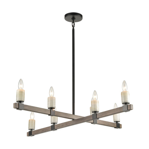 Elk StoneManor ISLAND LIGHT in Black Finish Model: 15463/8