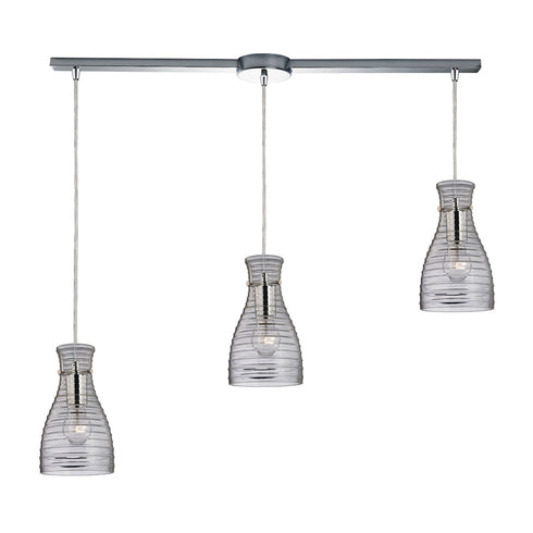 Elk Strata 3 Light MINI PENDANT in Polished Chrome Finish Model: 46107/3L