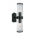 Elk Stripe 15.25 Inch High 2 Light Sconce in Matte Black Model: 8149-MB-CL
