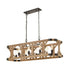 Elk Structure ISLAND LIGHT in Medium Oak Finish Model: 33324/8
