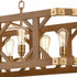 Elk Structure ISLAND LIGHT in Satin Brass Medium Oak Medium Oak Finish Model: 33325/8