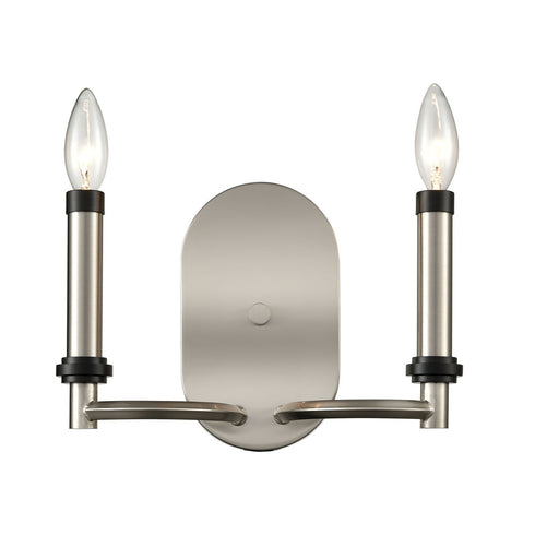 Elk Sunsphere 2 Light SCONCE in Satin Nickel Matte Black Matte Black Finish Model: D4339