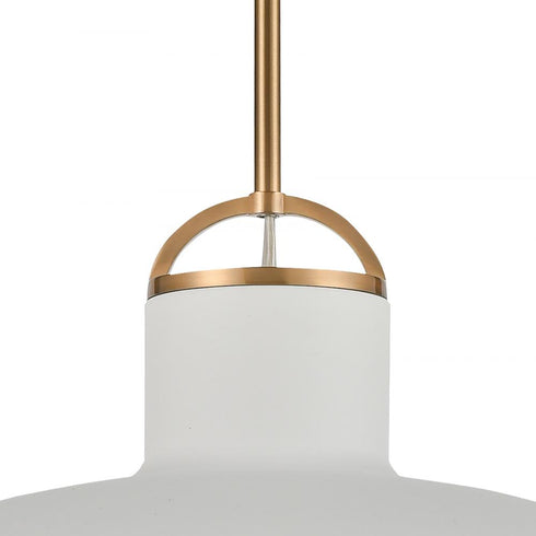 Elk Surf 20 Inch Wide 1 Light Pendant in Textured White Model: 63135/1