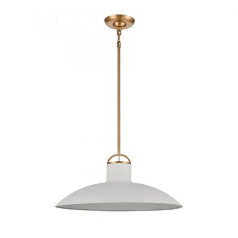 Elk Surf 20 Inch Wide 1 Light Pendant in Textured White Model: 63135/1