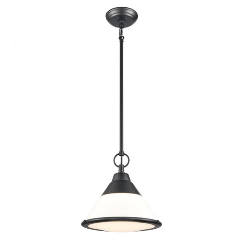 Elk Sven 12 Inch Wide 1 Light Pendant in Matte Black Model: 81435/1