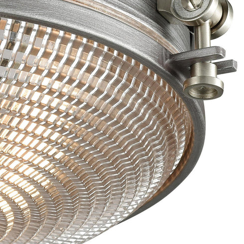 Elk Sylvester FLUSH MOUNT in Weathered Zinc Finish Model: 16123/2