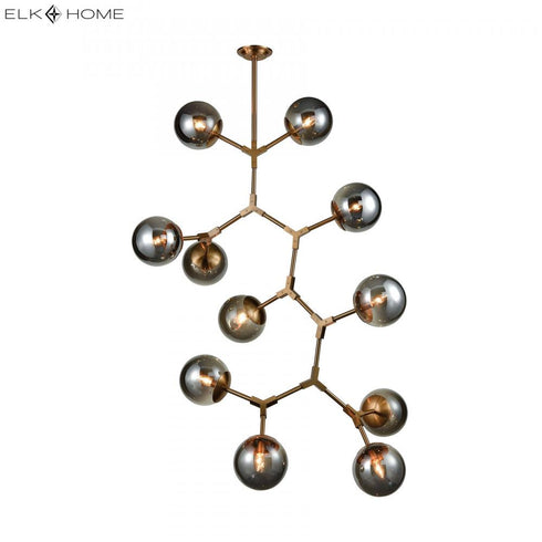 Elk Synapse 11 Light CHANDELIER in Aged Brass Finish Model: D3566