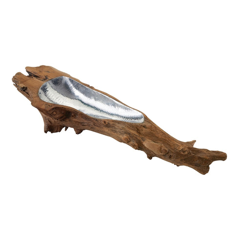 Elk Teak Root BOWL TRAY in Aluminum Finish Model: 162-010