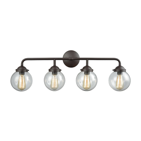 Elk Thomas Beckett 33 Inch Wide 4 Light Vanity Light in Oil Rubbed Bronze Model: CN129411