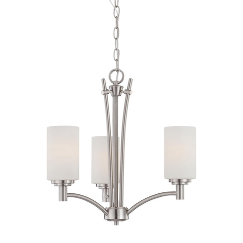 Elk Thomas Pittman 20 Inch Wide 3 Light Chandelier Brushed in Nickel Model: 190040217