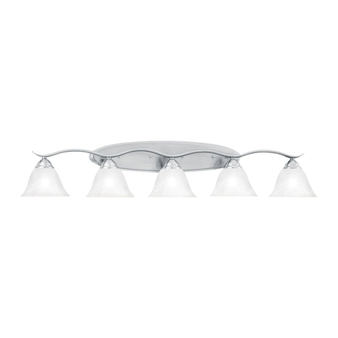 Elk Thomas Prestige 45.5 Inch Wide 5 Light Vanity Light in Brushed Nickel Model: SL748578