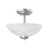 Elk Thomas Tia 11.75 Inch Wide 2 Light Semi Flush Mount in Matte Nickel Model: 190067117