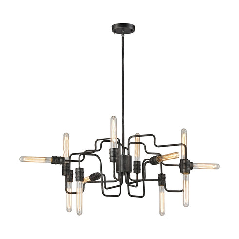 Elk Transit CHANDELIER in Silvered Graphite Finish Model: 31992/12