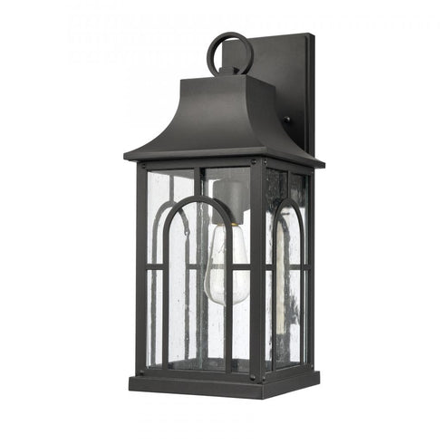 Elk Triumph 17.75 Inch High 1 Light Outdoor Sconce in Textured Black Model: 89600/1