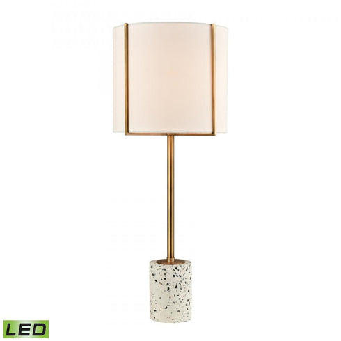Elk Trussed 25 Inch High 1 Light Buffet Lamp Includes LED Bulb in White Finish Model: D4551-LED