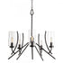 Elk Tulip 23.25 Inch Wide 5 Light Chandelier in Acid Dipped Black Model: 8154-ADB-CL