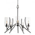 Elk Tulip 23.25 Inch Wide 5 Light Chandelier in Acid Dipped Black Model: 8154-ADB-CL
