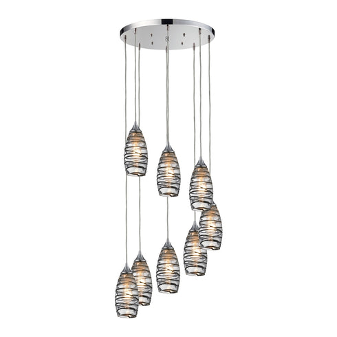Elk Twister MINI PENDANT in Polished Chrome Finish Model: 31338/8R-VINW