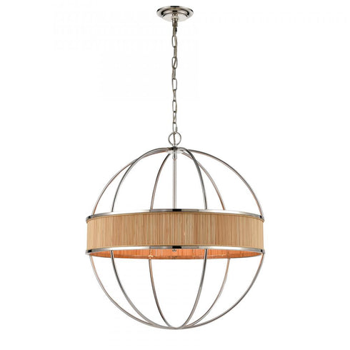 Elk Ural 24 Inch Wide 6 Light Pendant Polished Silver in Natural Finish Model: H0019-9551