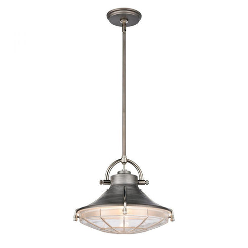 Elk Urbanite 13 Inch Wide 1 Light Pendant in Weathered Zinc Model: 67766/1