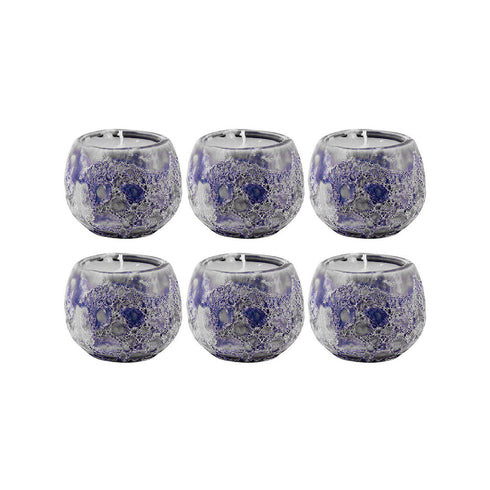 Elk Varanasi 1.75 inch Votives in Blue (Set of 6) in Brown Finish Model: 444562/S6