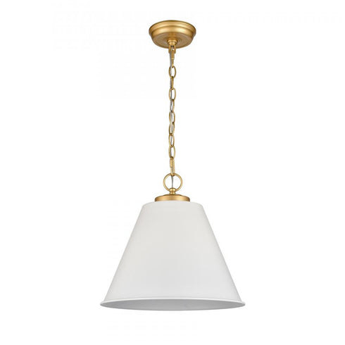Elk Vellus 14 Inch Wide 1 Light Pendant in Matte White Model: 68174/1