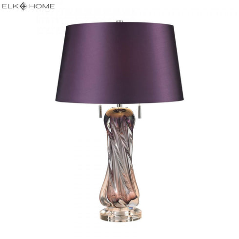 Elk Vergato 2 Light TABLE LAMP in Purple Finish Model: D2663