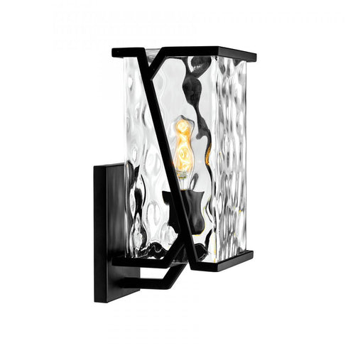 Elk Waterfall 13 Inch High 1 Light Outdoor Sconce in Matte Black Model: 1251-MB-CW