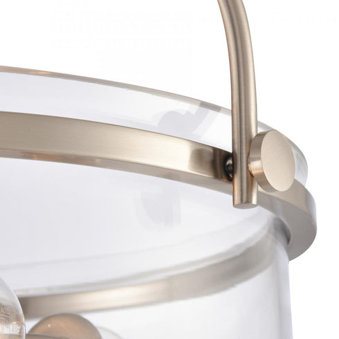 Elk Wentworth 17 Inch Wide 3 Light Semi Flush Mount Brushed Nickel Model: 89453/3