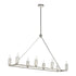 Elk White Stone ISLAND LIGHT in Polished Nickel Finish Model: 69348/8